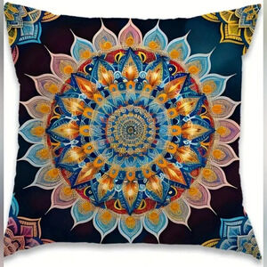 Yoga Zen Mandala Gypsy Festival Slip-On Pillow Covers 18x18